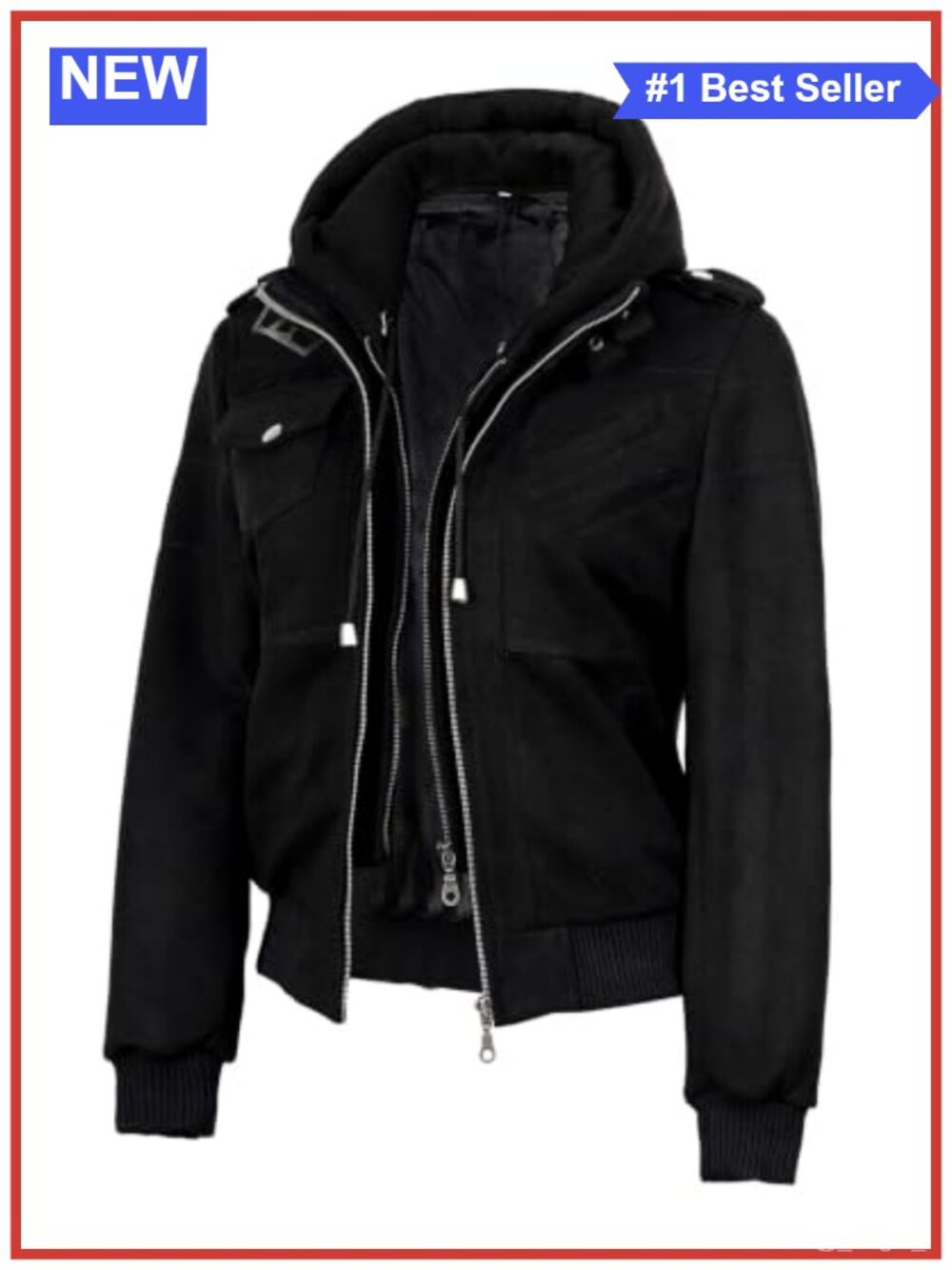 Faux Suede Hooded Bomber Jacket Lightweight Casual Women